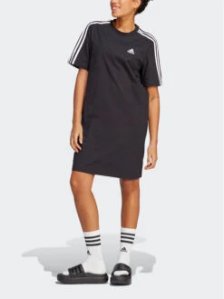 ADIDAS Kleid Für Den Alltag Essentials 3-Stripes Single Jersey Boyfriend Tee Dress HR4923 Schwarz Loose Fit -Angebote Modig Welt Store adidas kleid fur den alltag essentials 3 stripes single jersey boyfriend tee dress hr4923 schwarz loose fit 2