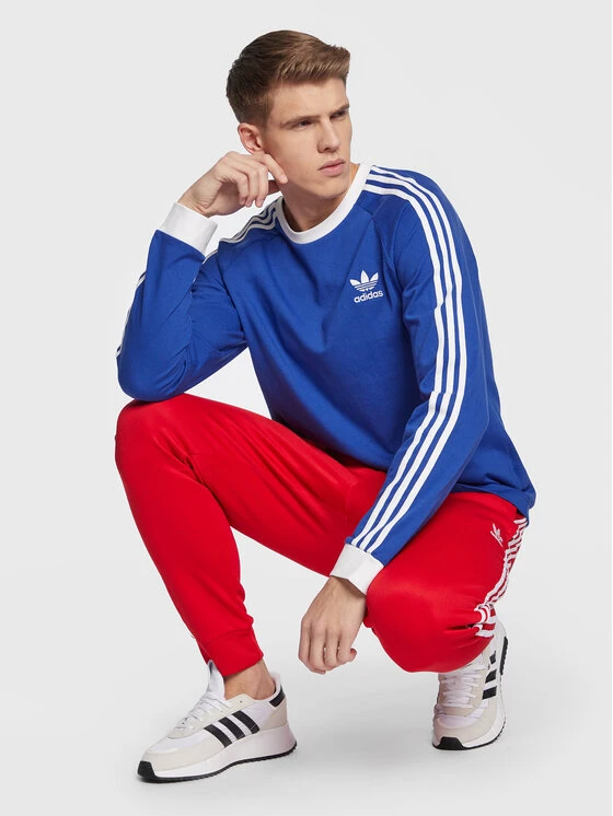 ADIDAS Longsleeve Adicolor Classics 3-Stripes Long-Sleeve Top IA4878 Blau Slim Fit 4 ADIDAS Longsleeve Adicolor Classics 3-Stripes Long-Sleeve Top IA4878 Blau Slim Fit – Bild 2