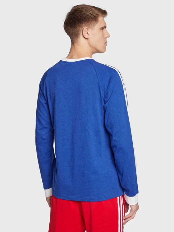ADIDAS Longsleeve Adicolor Classics 3-Stripes Long-Sleeve Top IA4878 Blau Slim Fit 5 ADIDAS Longsleeve Adicolor Classics 3-Stripes Long-Sleeve Top IA4878 Blau Slim Fit – Bild 3