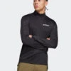 ADIDAS Longsleeve Terrex Multi Half-Zip Long-Sleeve Top HT9501 Schwarz Slim Fit