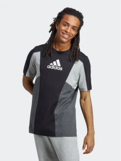 ADIDAS T-Shirt Essentials Colourblock T-Shirt IC3681 Schwarz Regular Fit