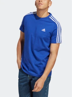 ADIDAS T-Shirt Essentials Single Jersey 3-Stripes T-Shirt IC9338 Blau Regular Fit -Angebote Modig Welt Store adidas t shirt essentials single jersey 3 stripes t shirt ic9338 blau regular fit 3