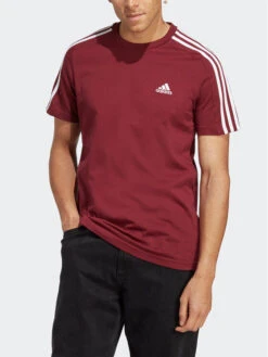 ADIDAS T-Shirt Essentials Single Jersey 3-Stripes T-Shirt IC9341 Rot Regular Fit -Angebote Modig Welt Store adidas t shirt essentials single jersey 3 stripes t shirt ic9341 rot regular fit 3