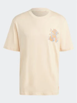 ADIDAS T-Shirt Graphic Glide T-Shirt IC5751 Beige Loose Fit