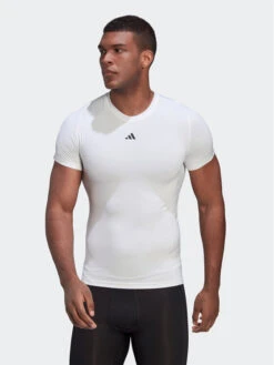 ADIDAS T-Shirt Techfit Training Tee Weiß Slim Fit