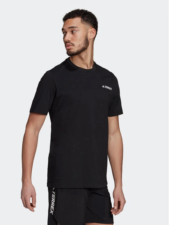 ADIDAS T-Shirt Terrex Mountain Graphic T-Shirt GP0019 Schwarz Regular Fit 5 ADIDAS T-Shirt Terrex Mountain Graphic T-Shirt GP0019 Schwarz Regular Fit – Bild 3