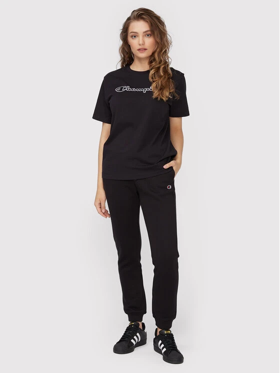 Champion Jogginghose Logo 115486 Schwarz Regular Fit 4 Champion Jogginghose Logo 115486 Schwarz Regular Fit – Bild 2