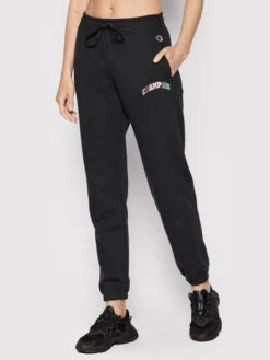 Champion Jogginghose Small Embroidered Bookstore Logo 114966 Schwarz Relaxed Fit