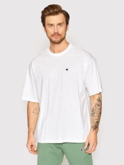 Champion T-Shirt Small C Logo 216548 Weiß Muscle Fit