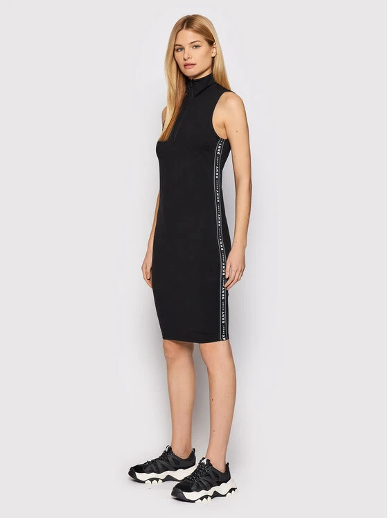 Kleid Für Den Alltag DP9D4253 Schwarz Slim Fit 4 Kleid Für Den Alltag DP9D4253 Schwarz Slim Fit – Bild 2