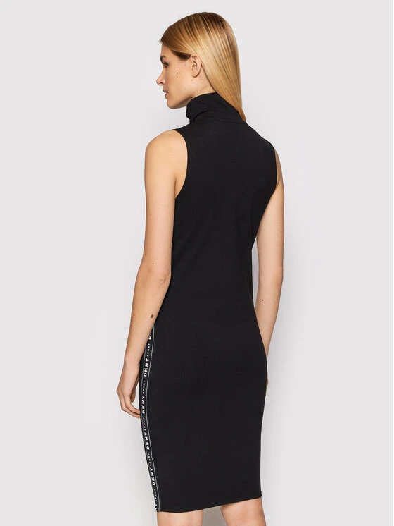 Kleid Für Den Alltag DP9D4253 Schwarz Slim Fit 5 Kleid Für Den Alltag DP9D4253 Schwarz Slim Fit – Bild 3