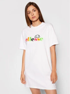 Ellesse Kleid Für Den Alltag Inka SGF10515 Weiß Loose Fit