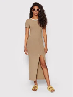 Kleid Für Den Alltag Micah Beige Slim Fit -Angebote Modig Welt Store femi stories kleid fur den alltag micah beige slim fit 1