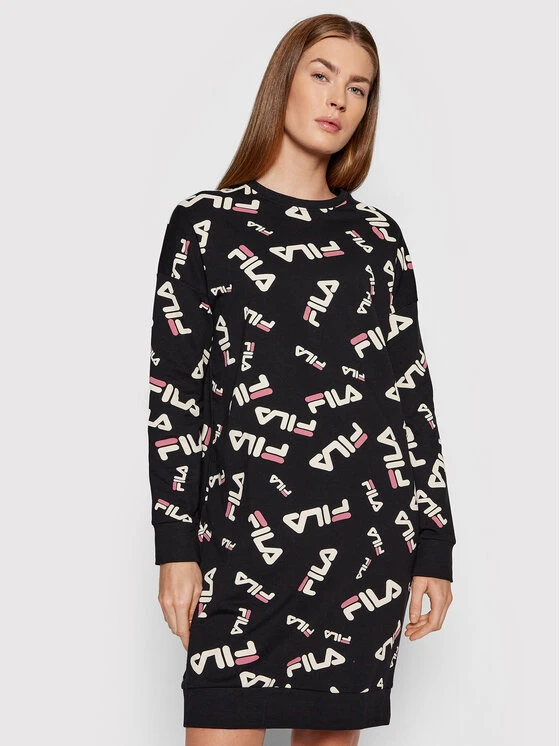 Fila Kleid Für Den Alltag FPW4066 Schwarz Regular Fit 3 Fila Kleid Für Den Alltag FPW4066 Schwarz Regular Fit