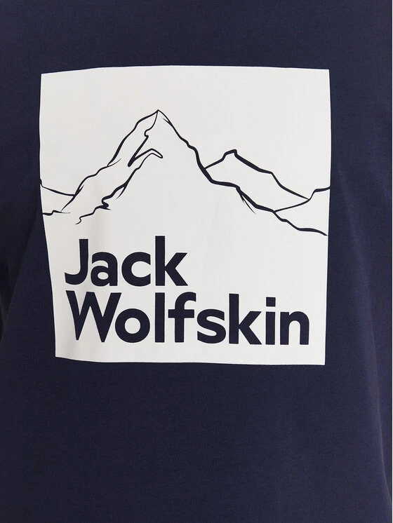 Jack Wolfskin T-Shirt Brand 1809021 Dunkelblau Regular Fit 6 Jack Wolfskin T-Shirt Brand 1809021 Dunkelblau Regular Fit – Bild 4