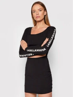 Kleid Für Den Alltag 21703 Schwarz Slim Fit