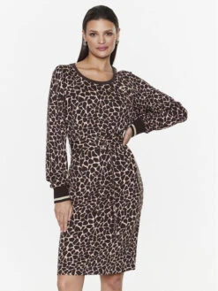 Kleid Für Den Alltag TA3113 J6182 Braun Regular Fit