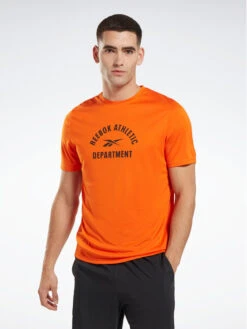 Reebok T-Shirt Training Graphic IC7665 Orange Active Fit