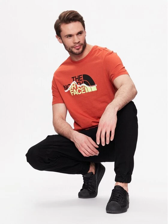 The North Face T-Shirt Mountain Line NF0A7X1N Orange Regular Fit 4 The North Face T-Shirt Mountain Line NF0A7X1N Orange Regular Fit – Bild 2