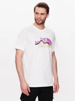 The North Face T-Shirt Mountain Line NF0A7X1N Weiß Regular Fit