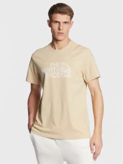 The North Face T-Shirt Woodcut Dome NF0A827H Beige Regular Fit