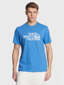 The North Face T-Shirt Woodcut Dome NF0A827H Blau Regular Fit