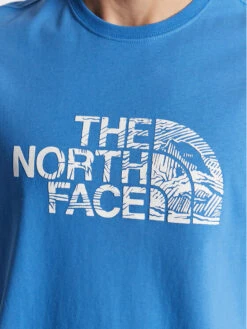 The North Face T-Shirt Woodcut Dome NF0A827H Blau Regular Fit -Angebote Modig Welt Store the north face t shirt woodcut dome nf0a827h blau regular fit 3