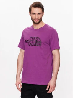 The North Face T-Shirt Woodcut Dome NF0A827H Violett Regular Fit